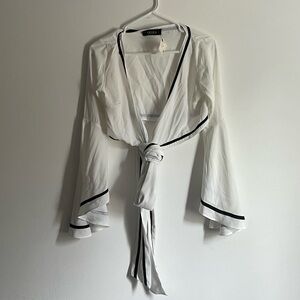 AKIRA - Bell Sleeve Wrap Blouse